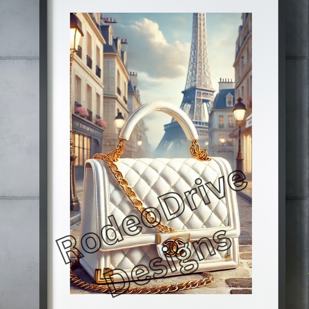 CHANEL PRINT FASHION WALL ART 11X17 CITY SERIES PARIS